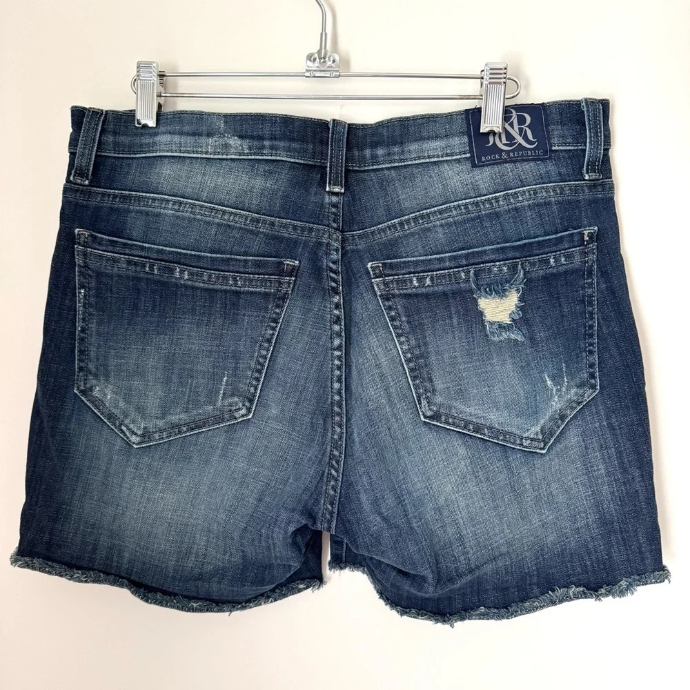 Rock & Republic Bumpershoot Denim Studded Shorts